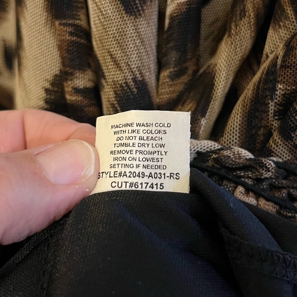 Cheetah Print High Neck Tie Bow Sleeveless Top with Elastic Bottom, Size Medium - Picture 7 of 7